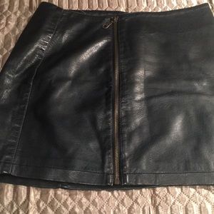 Black zip up skirt